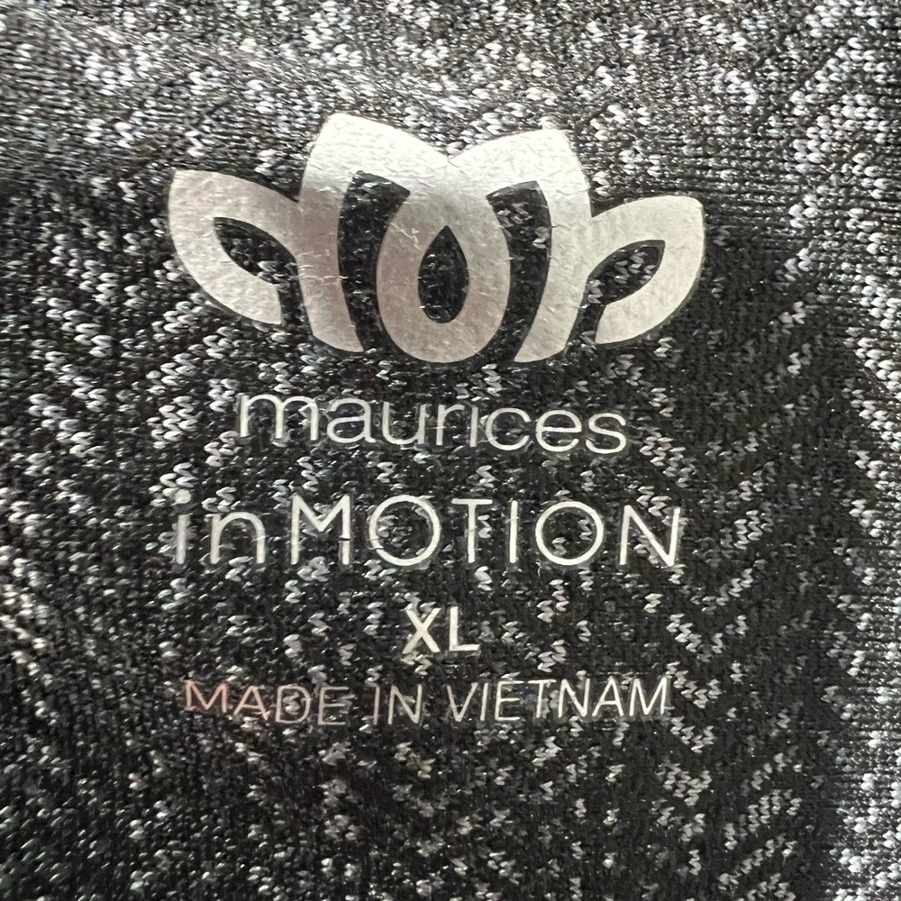 Women’s leggings pants workout yoga Maurice’s In Motion black dark grey XL - Picture 4 of 6